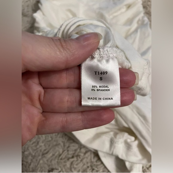 TART white stretchy off One Shoulder above knee dress small S 4 NWT - Picture 5 of 6